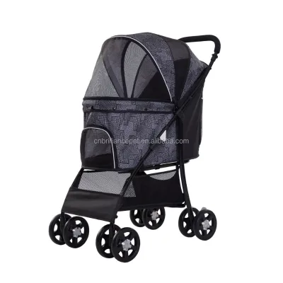 Folding Pet Stroller for Dogs Cats With Carrier