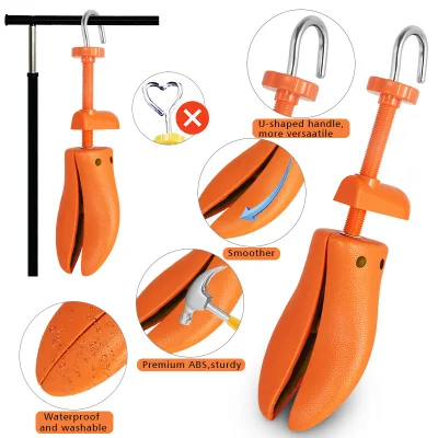 Enlargement High-end Orange Leather ABS Plastic Shoe Size Adjust Shape Support Shoe Expander Stretcher