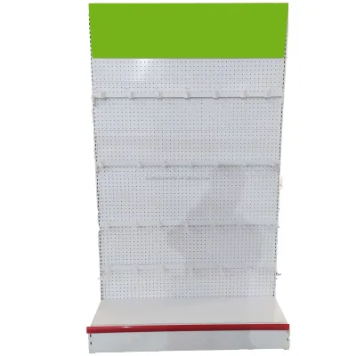 Customized Hole Board Display Rack Floor-to-Ceiling Movable Shelf Tool Stand & Hanging Storage for Supermarket Warehousing