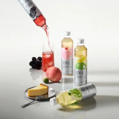 Heytea Fruit Tea Drinks Grape Blackcurrant Soft Drink Peach Green Grape Orange Juice Tea Drink