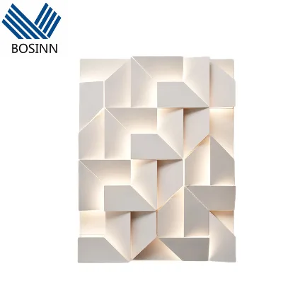 Post-Modern Nordic Style LED Wall Lamp Foldable Geometric Figure Background Lighting for Bedroom Living Room Wall Decoration