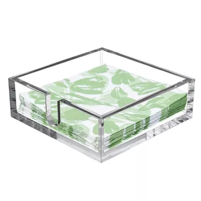 Acrylic Lunch Napkin Holder Table Top Decorative Napkin Tray for Dining Table and Kitchen,Clear Napkin Holder Tissue Box