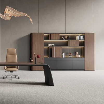 Factory Price Luxury Office Furniture Display Cabinet Storage Executive Chair Office Table High Large Multi-functional Cabinet