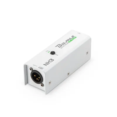 BOLANLE NK3 Active Inline Mic Preamp 15/30dB Adjustable Gain 48V Phantom Power Low-Noise Metal Shell for Dynamic