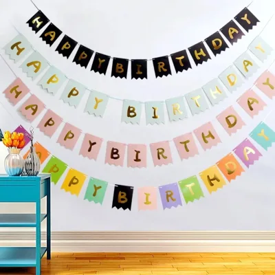 11.5*15cm Happy Birthday Banner Birthday Decoration Banner Set Carton Birthday Theme Party Decoration Supplies