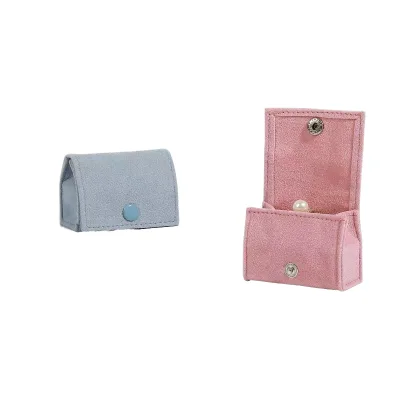 Eco-Friendly Customizable Velvet Bag for Cosmetics Jewelry Gua Sha Polyhedral Dice Set with Button Closure