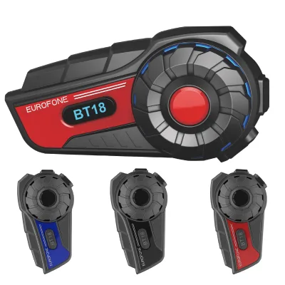 Best Motorcycle Helmet Intercom BT18 Fm Intercom Music Sharing Interphone Wireless Speaker Walkie Talkie Intercomunicador Casco