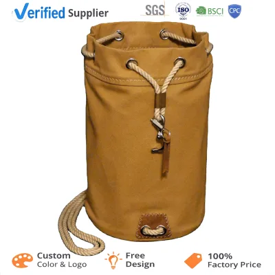 Water Repellent Canvas Seabag Fishing Outdoor Travel Storage Bag Shackle Hardware for Tool Sailing Camping Gear Storage Bag