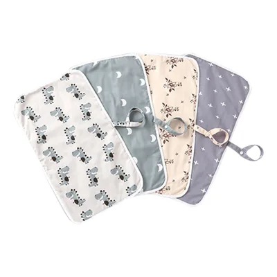 Custom Roll up Portable Organic Cotton Mummy Change Mat Baby Wholesale Super Soft Portable Diaper Changing Pad