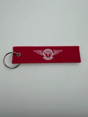 Corporate Personalized Labels Gift Custom Key Tag with Luggage Woven Embroidery Embroidered Reminder Custom Key Tag
