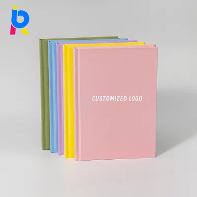 A6/A5 Size Planner Notebook Fabric Art Paper Cardboard Cover Spiral Bound Thread Sewn With Gift Box