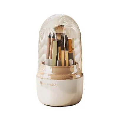 Plastic Makeup Brush Storage Box Minimalist Rotatable Makeup Brush Storage Box for Home
