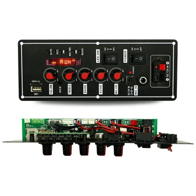 DC 7.4V Amplifier 2X10W MP3 Microphone TWS Wireless Amplifier Power Board LED Light Colorful for Pull Rod Portable Speaker