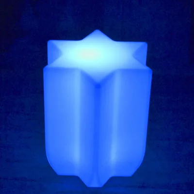 Luminous Seats Motif Light 3D Star RGB Color Charging Night Lamp Star Motif Bar Stool Outdoor Party Portable Star Lamp
