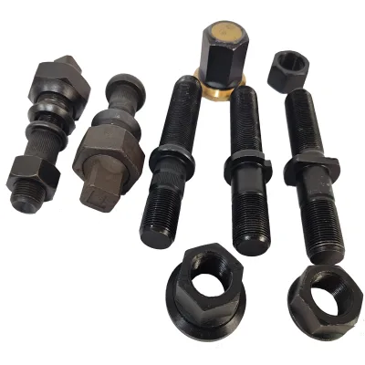 Shenghang Blackened High-quality Steel Wheel Bolts and Nuts Grade 10.9/12.9 Zinc-plate M22 for Truck Hub Fixation