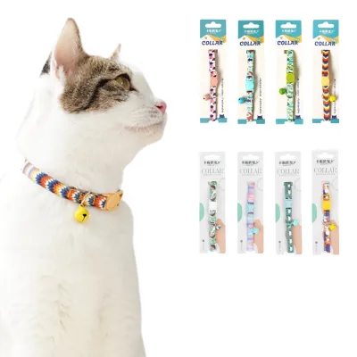 Wholesale Quick Release Cat Collars Colorful Adjustable Cat Collar With Bell