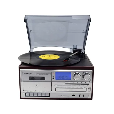 Old-fashioned CD Tape USB Flash Drive Vinyl All-in-one Record Player Limited Edition Multi-functional Vinyl LP Player CIK/OEM