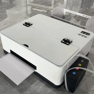 Multifunction Digital 4 Colors Flatbed Label Printer Desktop Roll to Roll Digital Inkjet Label Printing Machine