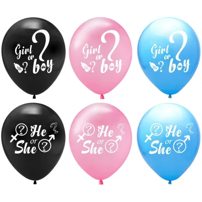 12 Inch Baby Gender Balloons Boy or Girl Gender Reveal Balloon