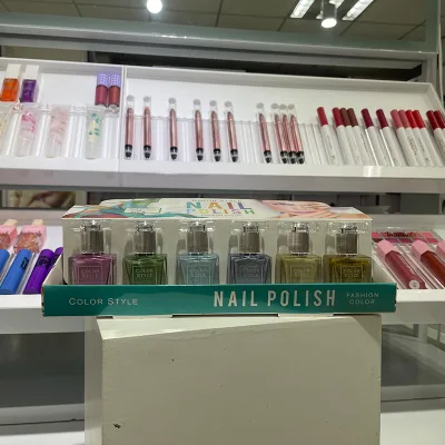 High Quality Nails Polish Private logo Thick Formula Nude Colors Diamond Nail Polish Display