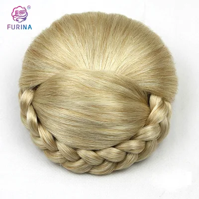 Charming Personalized Customization Kinky Straight 70g Cover Synthetic Wigs Styles Hair Bun for Women