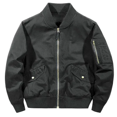 New Trend Cold Winter Streetwear Fashions Men Zipper Jacket OEM Coats Stand Collar Men's Plus Size Jackets