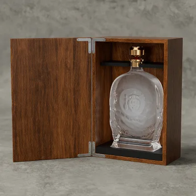 Custom Luxury New Design Wood Wine Box Handmade Eco-Friendly Whiskey Wooden Gift Packaging for WineUse