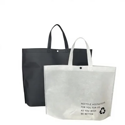 Eco-friendly PU Non-woven Tote Bags for Women's Clothing Stores Commercial Use; Thickened Packaging Bags Wholesale Shopping