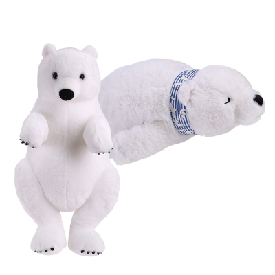 Giant Cartoon Stuffed Polar Bear Animal Plush Toys Custom Made Plushies White Polar Bear Toy