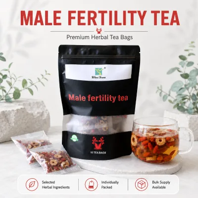 Ginseng Tea Male Fertility Tea Maca Root Goji Herbal Tea Bags Male Wellness Support Custom Formula Private Label OEM ODM
