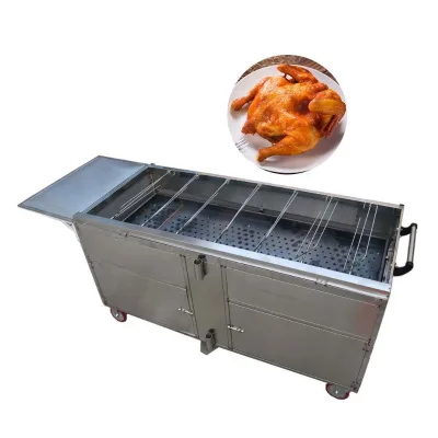 Expport to France! Automatic 18 Pieces of Chicken Roasting Machine / Wood Coal Charcoal BBQ Grill HJ-KJL6