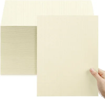 200 Sheets Linen Cardstock Paper 8.5 X 11 Invitation Card Stock Heavy Weight 92lb 250GSM DIY Arts Christmas Cards Making