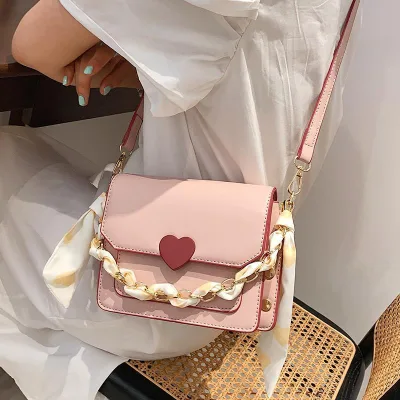 2025 New Women's Versatile Fashionable Mini Square Bag Single Shoulder Slant Cross Handbag Chain Korean Style Stylish Niche Desi