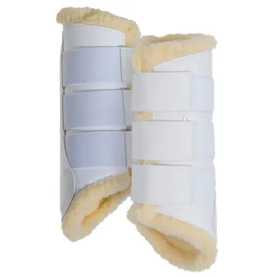 Horses Boots  Fleece Lined Faux Leather Woof Brushing Boots for Training Jumping Riding  Eventing