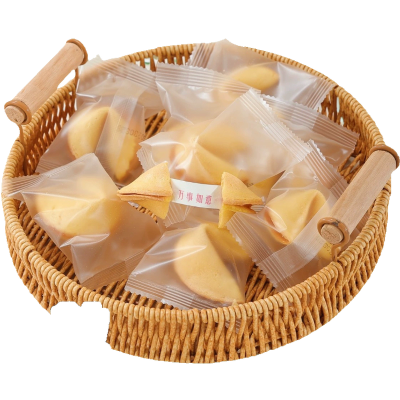Wholesale Cracker Sweet Cute Delicious Lucky Cookies Individual Package Fortune Biscuits with Text Christmas Cookies