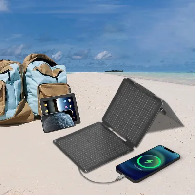 Portable 30W 7V Foldable Solar Panels IP67 Waterproof PV Panel for Outdoor Camping & Hiking