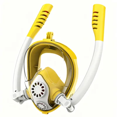 Fashion Design Double Tube Full Face Dive Mask Diving Free and Fins for Dive Mask
