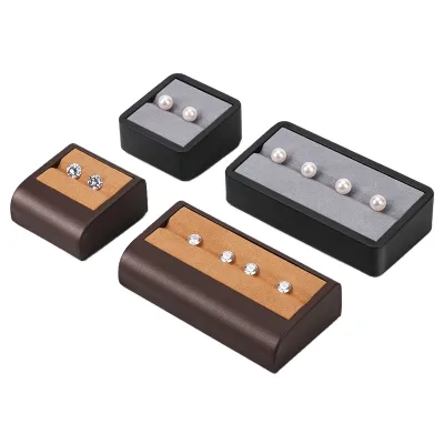 LY Exquisite Leather Bare Stone Display Plate Cases & Displays Pearl Text Play Bead Diamond Gem Naked Ornaments Photo Props