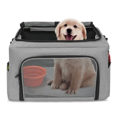YCW Fashion Oxford Soft Sided Small Animal Travel Carrier Zipper Closure Water Resistant Foldable Dogs Cats Outdoor Use