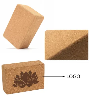 Customized Bodyup Cork Yoga Brick 3*6*9inch Eco-friendly High Density for Home Gym Fitness Exercise