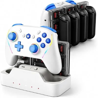 Switch2 Wireless Game Controller 6-Axis Gyro NFC RGB Light Programmable Gamepad for Switch PC Android IOS With Charging Dock