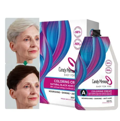 Factory Wholesale Natural Ammonia Color Black Hair Dye Shampoo Coloring Hair Cream