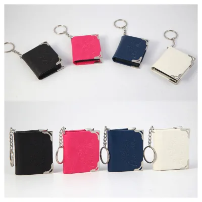 PU Leather Keychain Mini Photo Album Diy Self-stick Photos Keychain Gift