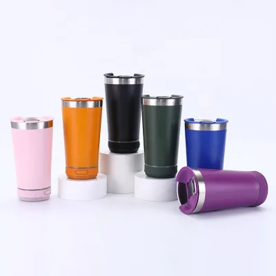 Custom Printed Logo Customized Color Modern Stainless Steel Vacuum Insulated 20oz Bluetooth Speaker Beer Tumbler 6-12 Hours