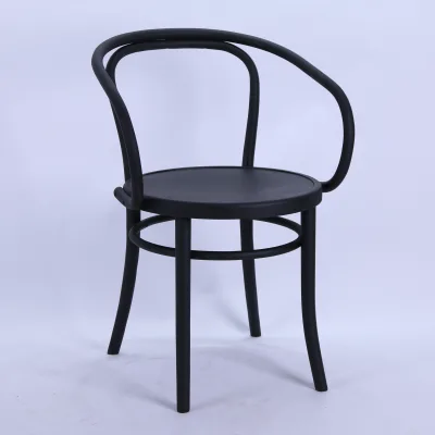 Black Wooden Home Bar Thonet Armchairs for Indoor Household Furniture