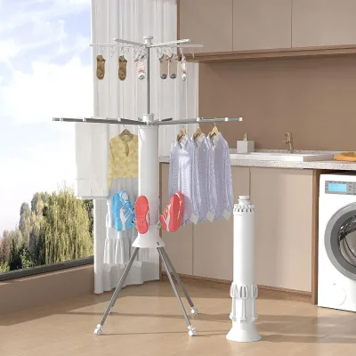 Multifunctional Clothes Drying Rack Foldable Laundry Drying Racks Collapsible Clothing Holder for Laundry and Shoe