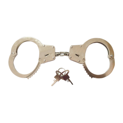 HC-06 Type Manufacture Material Carbon Steel Handcuff High Quality with Double Keys