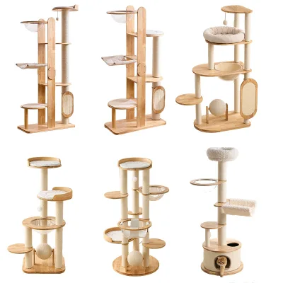 Large Space-Saving All-in-One Cat Tree for Home Use Bulk Orders Available From Factory Source