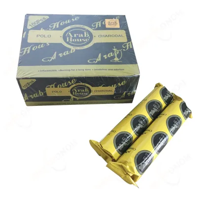 HongQiang Smokeless Black Charcoal Quick Light Hookah 35mm Lump Shape with Hole