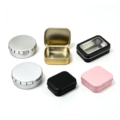 Round Metal Storage Box Empty Tin Box Guitar Pick Storage Box Accessories